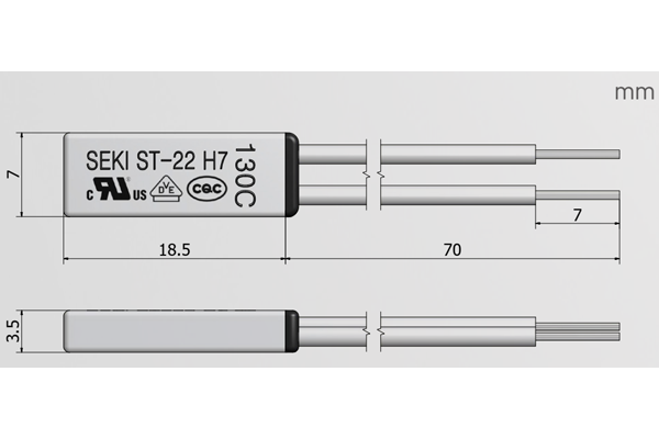 SEKI ST-22 バイメタルサーマルプロテクター　画像4