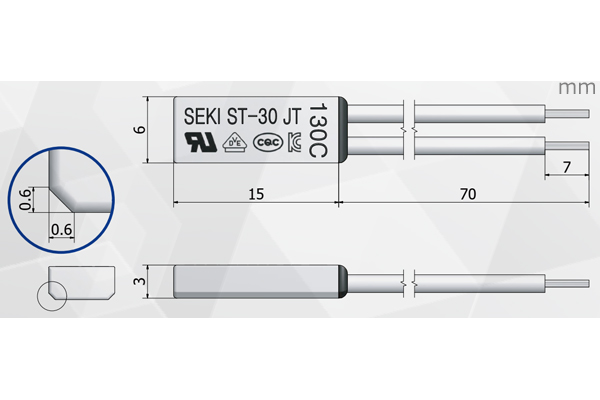 SEKI ST-30 バイメタルサーマルプロテクター　画像4